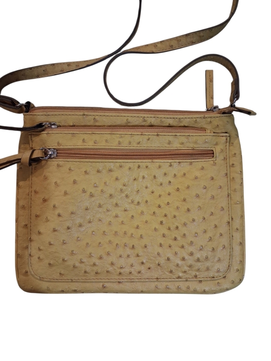 Merona Handbags - Yellow Ostrich-Texture Crossbody Bag - Women